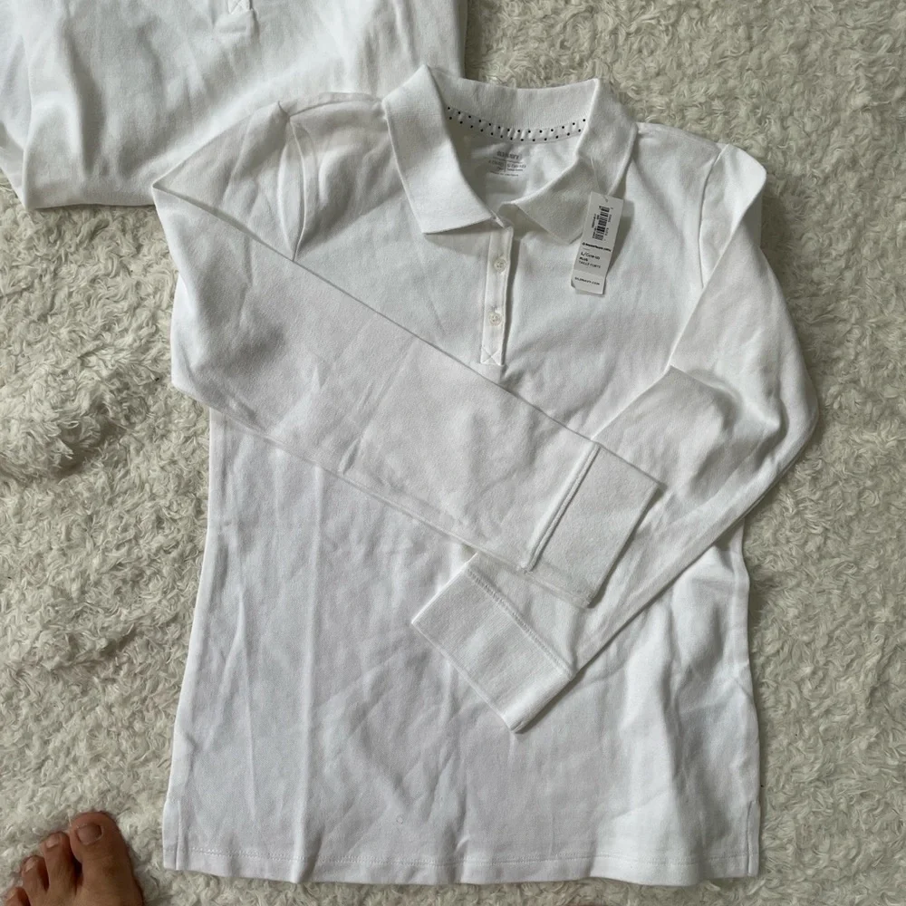 Old Navy Kids White Polo Shirts bundle 2 pieces